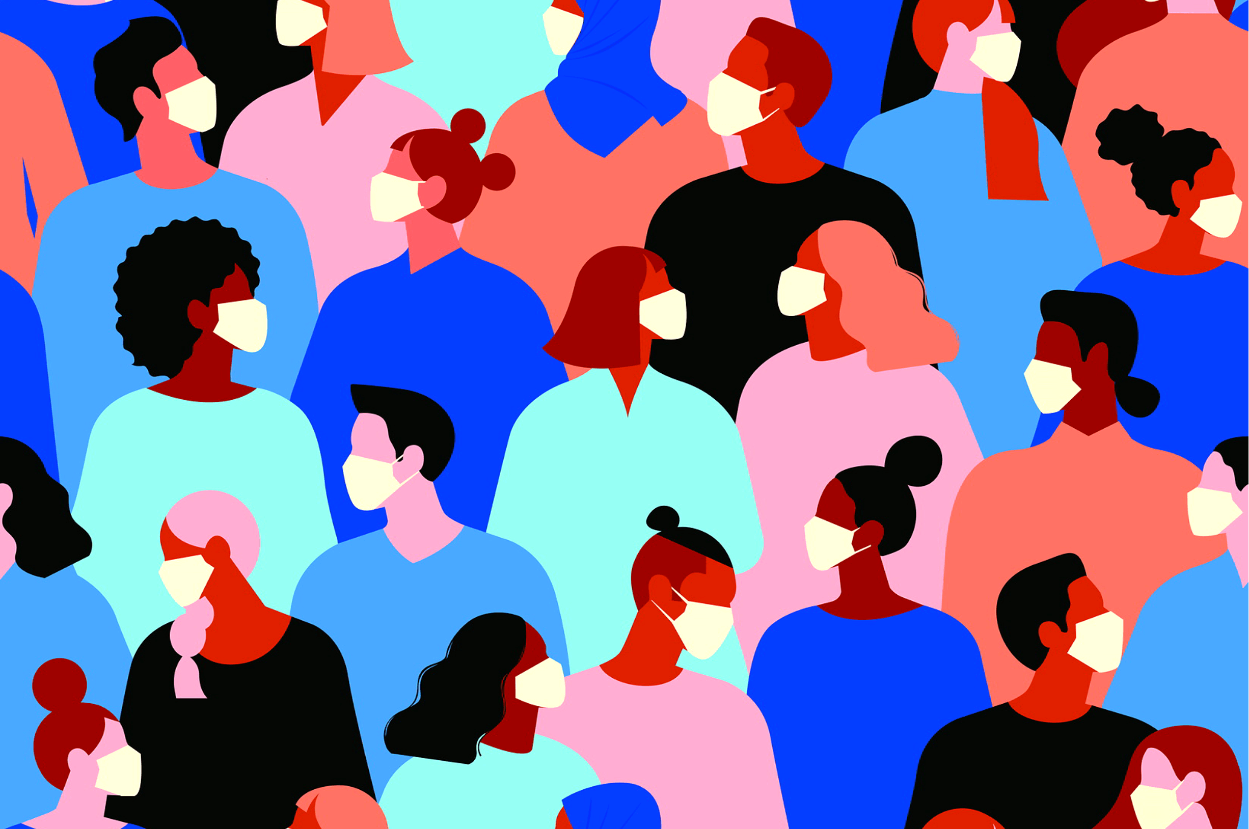 masked people