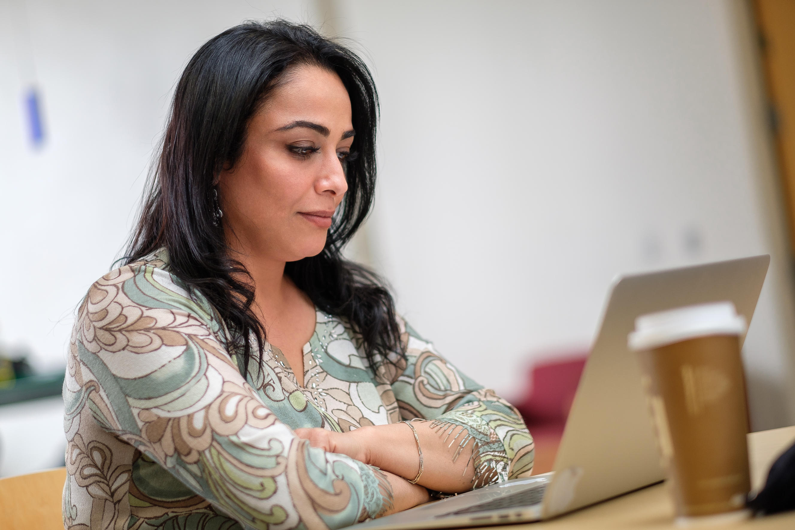 Student attends an online meeting