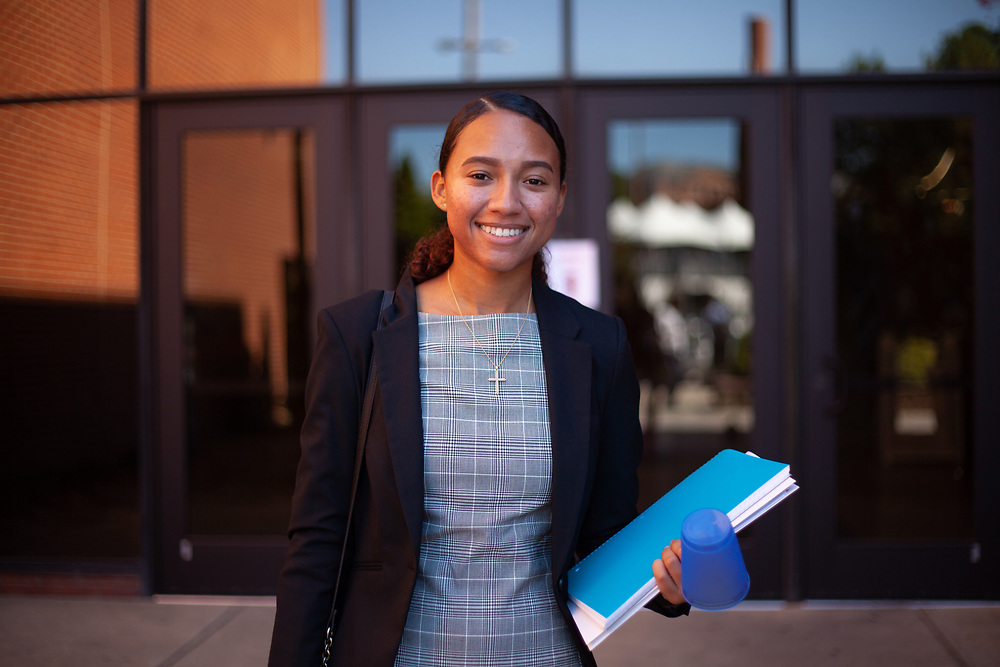 Student wearing formal dress