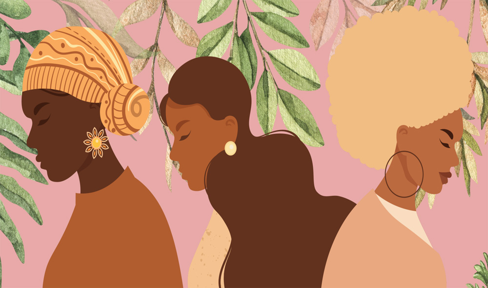 three women