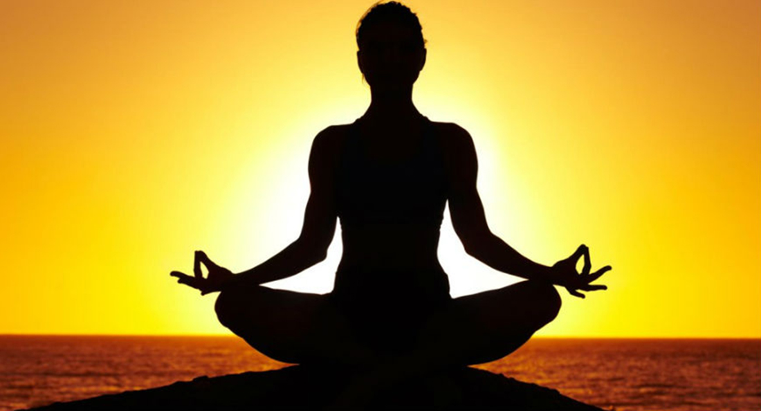 Women meditating
