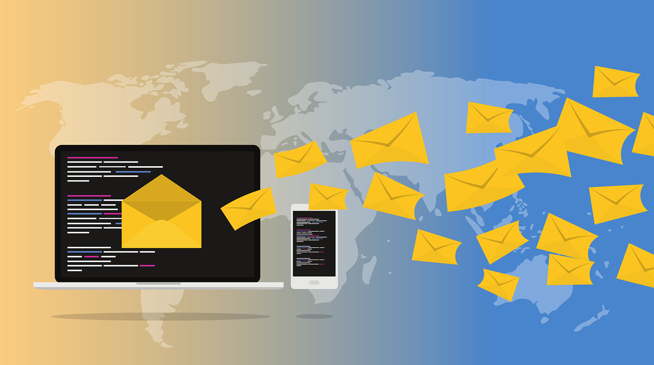 email icons with screen