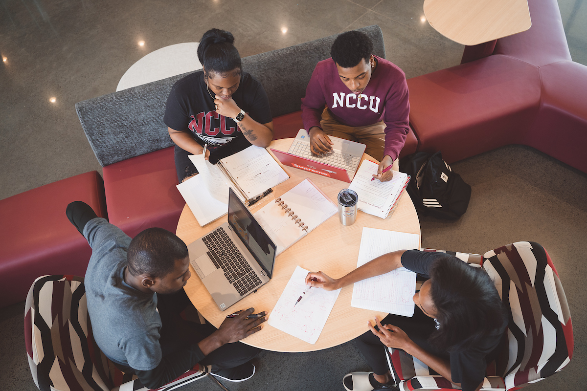 Students studying