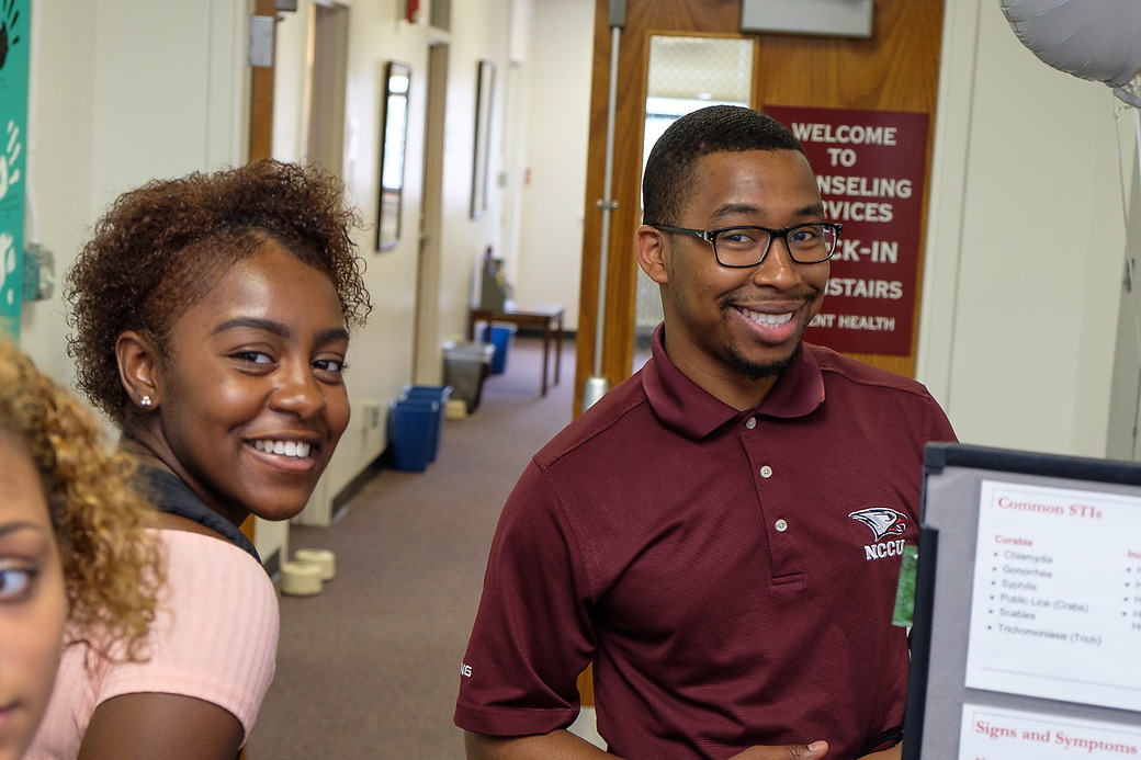 Students smiling