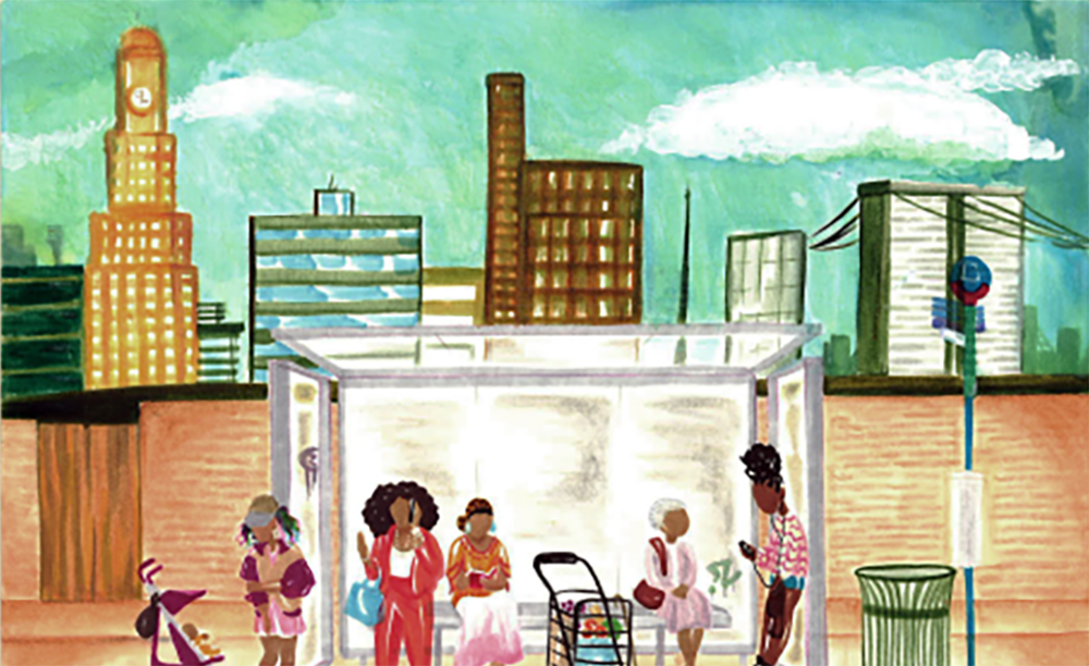 Animated graphic for People at bus stop