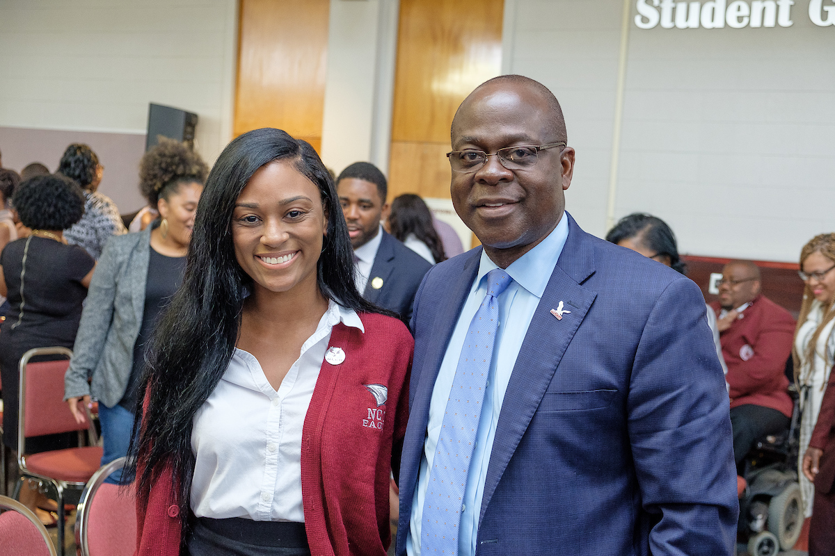 Chancellor with student