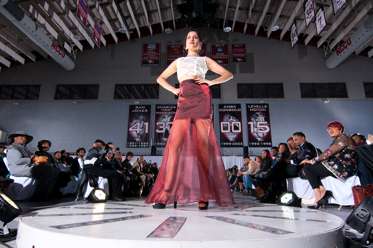 Model Posing during NCCU Fashion Show