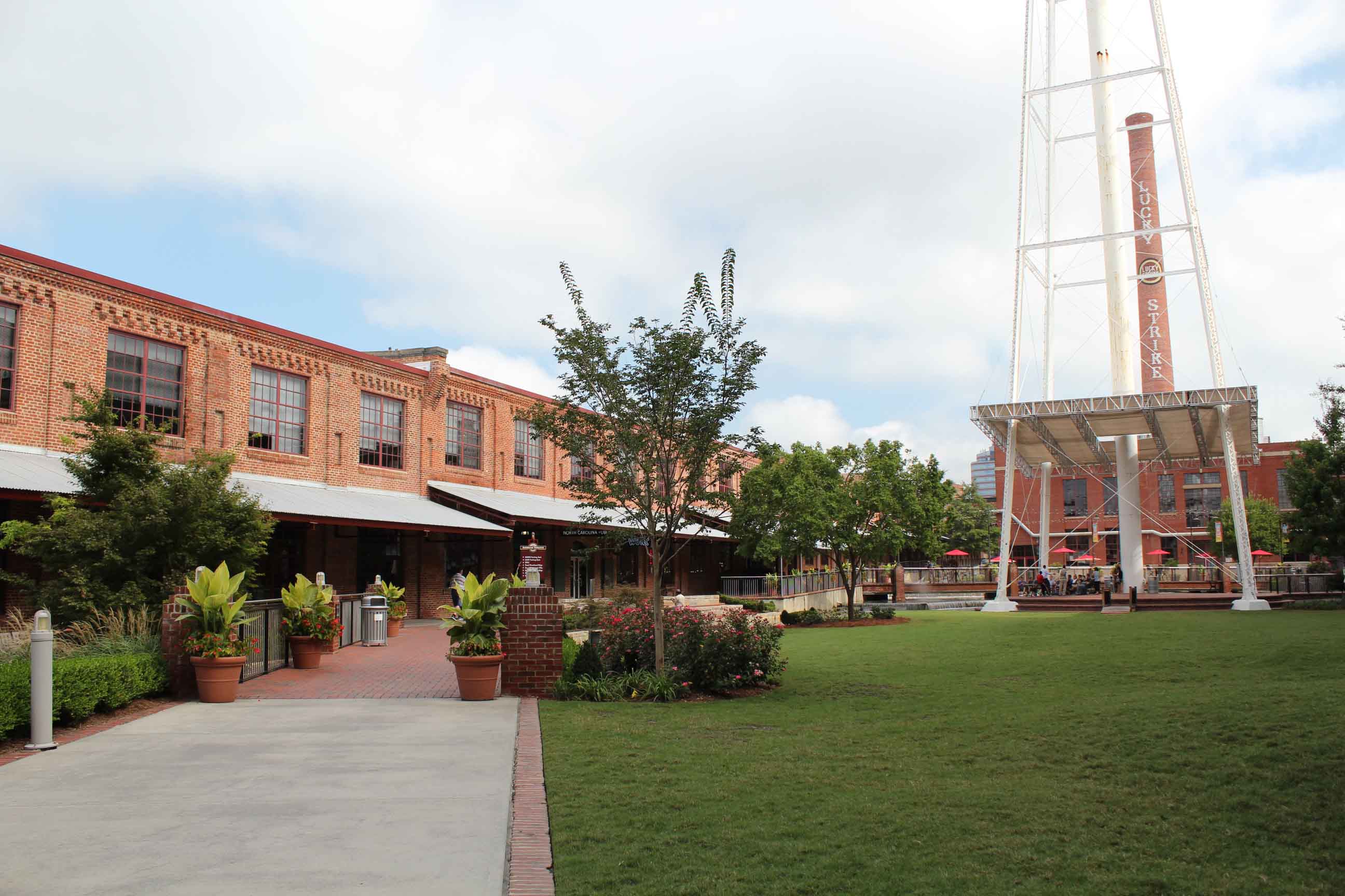 A picture of the American Tobacco campus in Durham