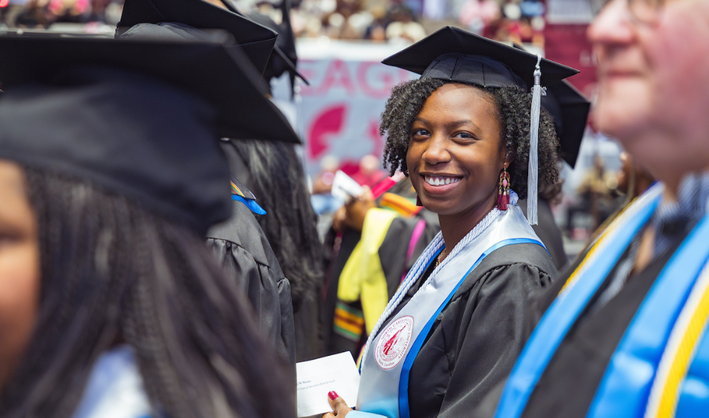 NCCU Student on Commencement Ceremony