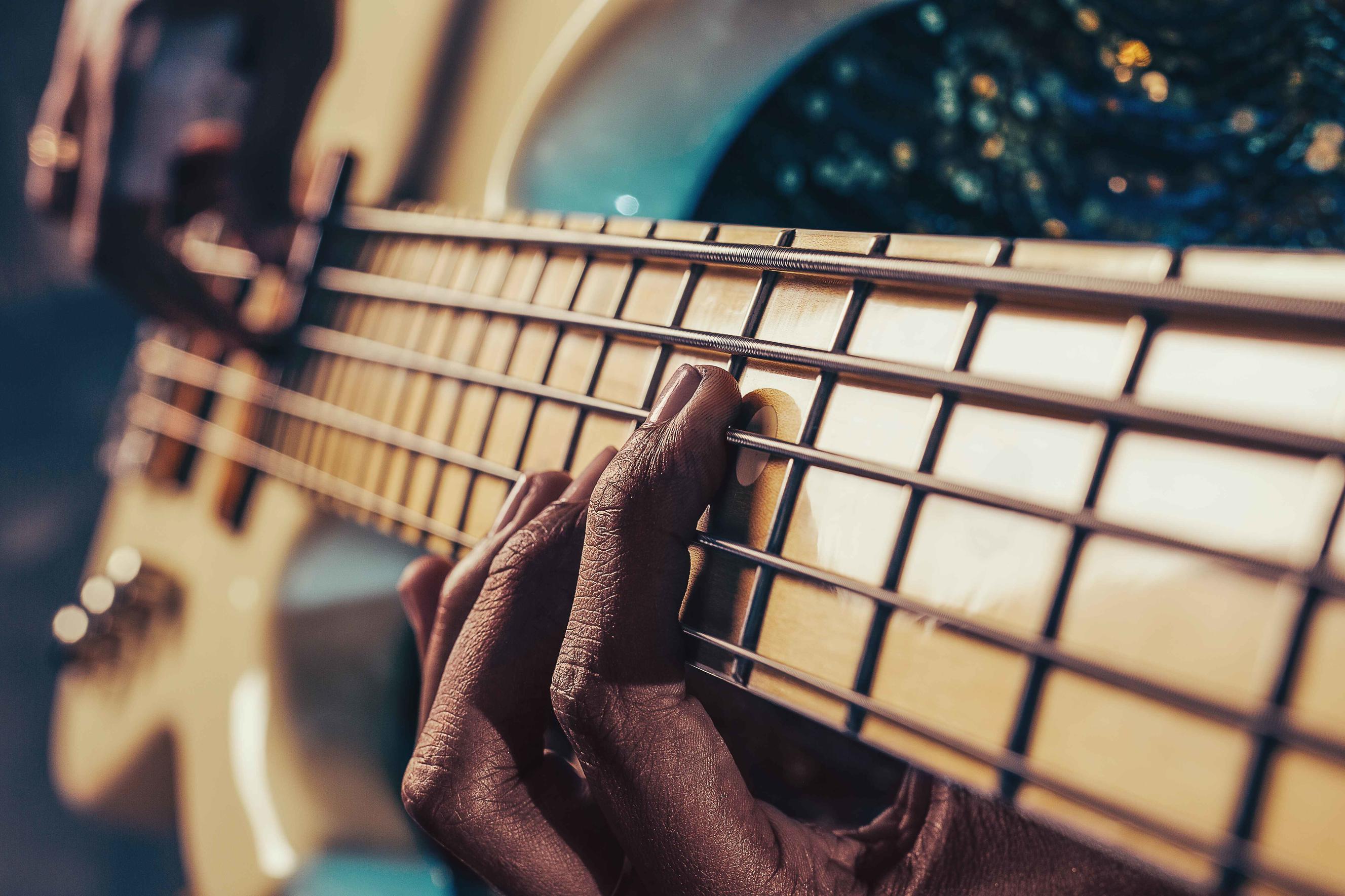 Bass Guitar Close Up