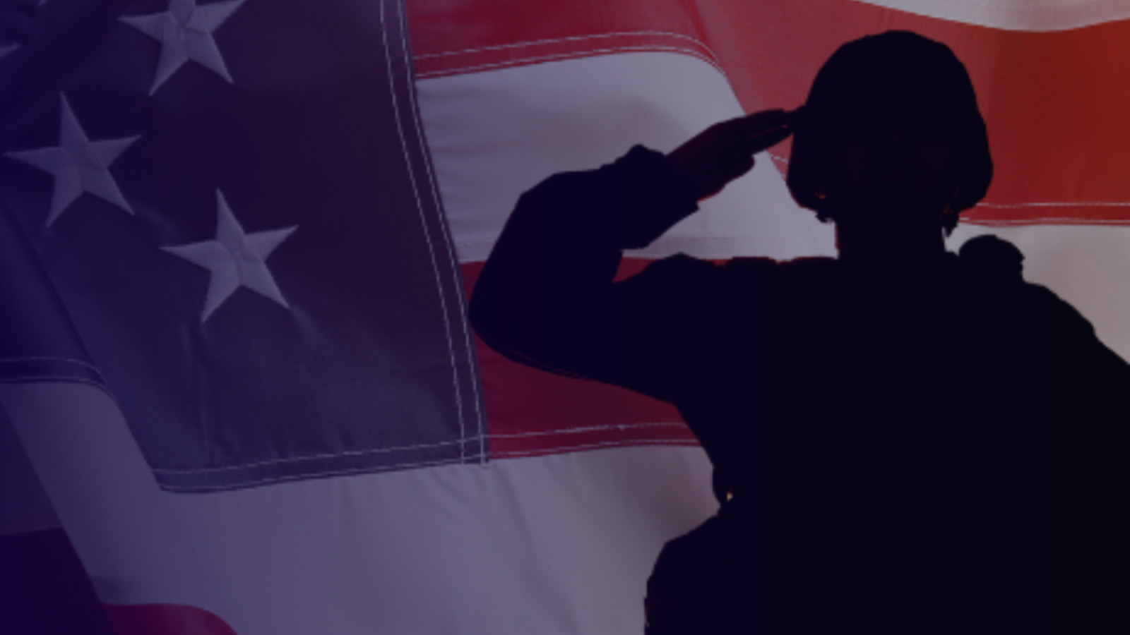 Soldier and American flag