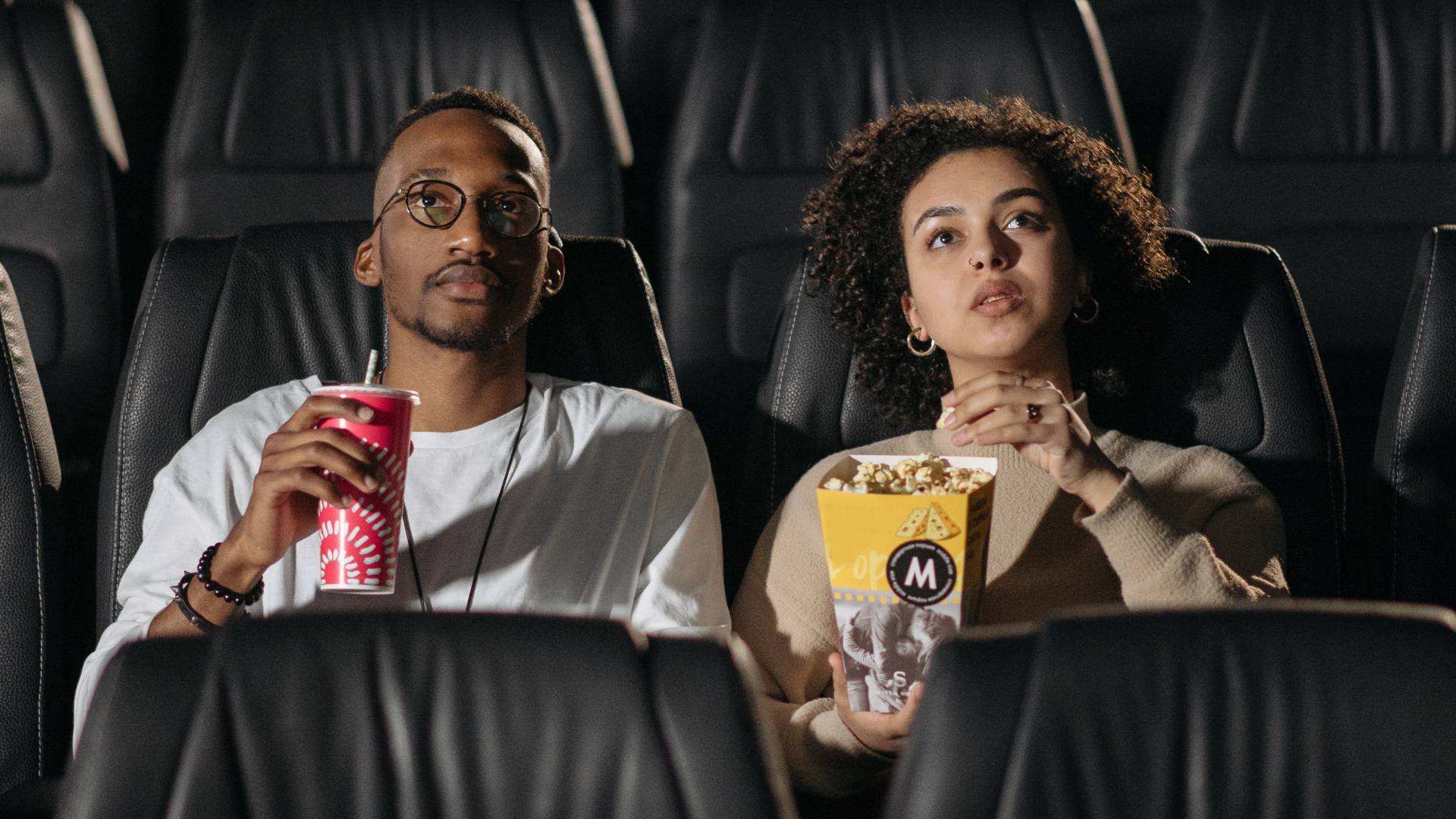 Couple watching a movie