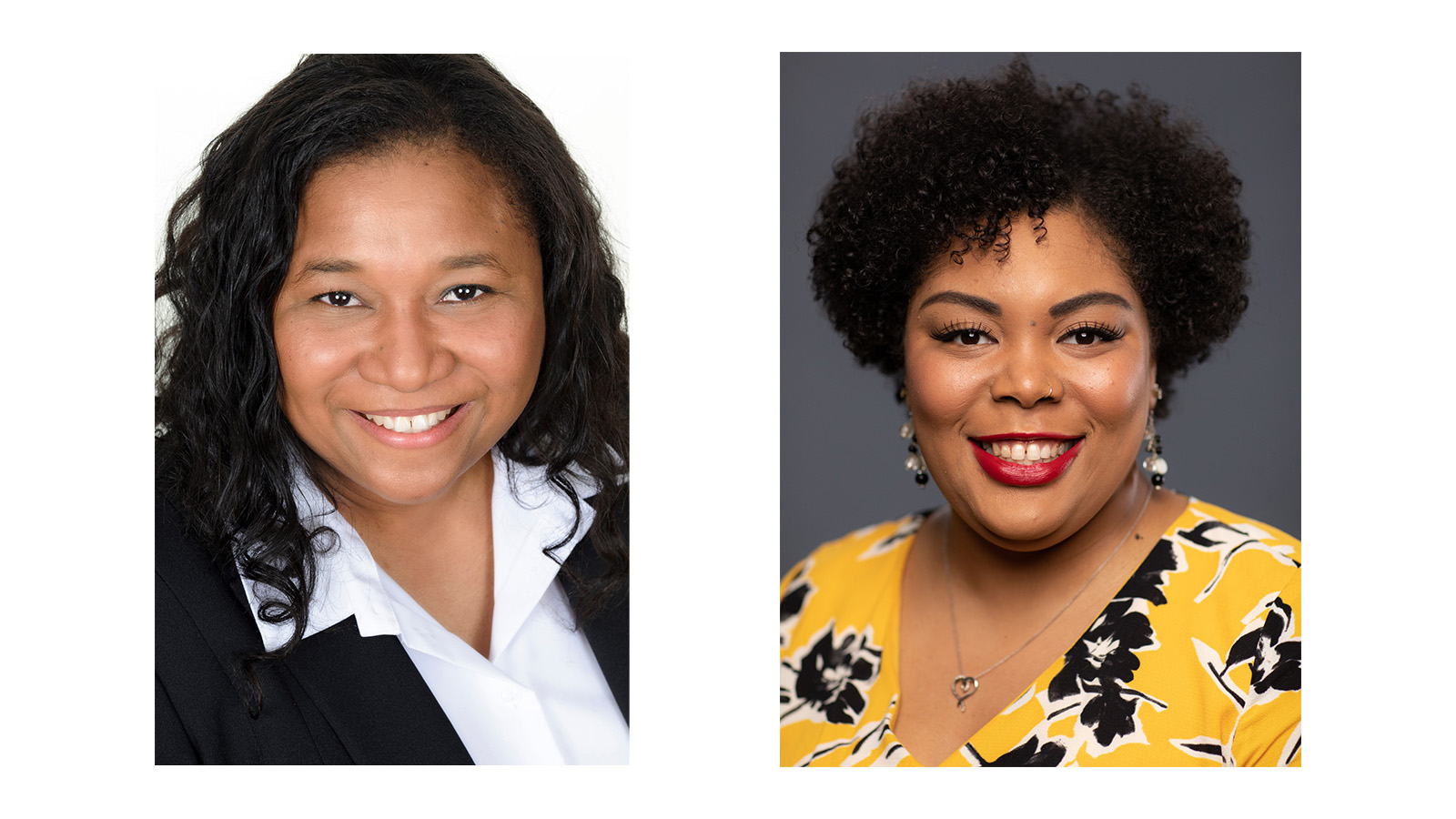 Headshots of Dr. Catherine Quinlan (left) and Dr. Rasheda Likely (right).
