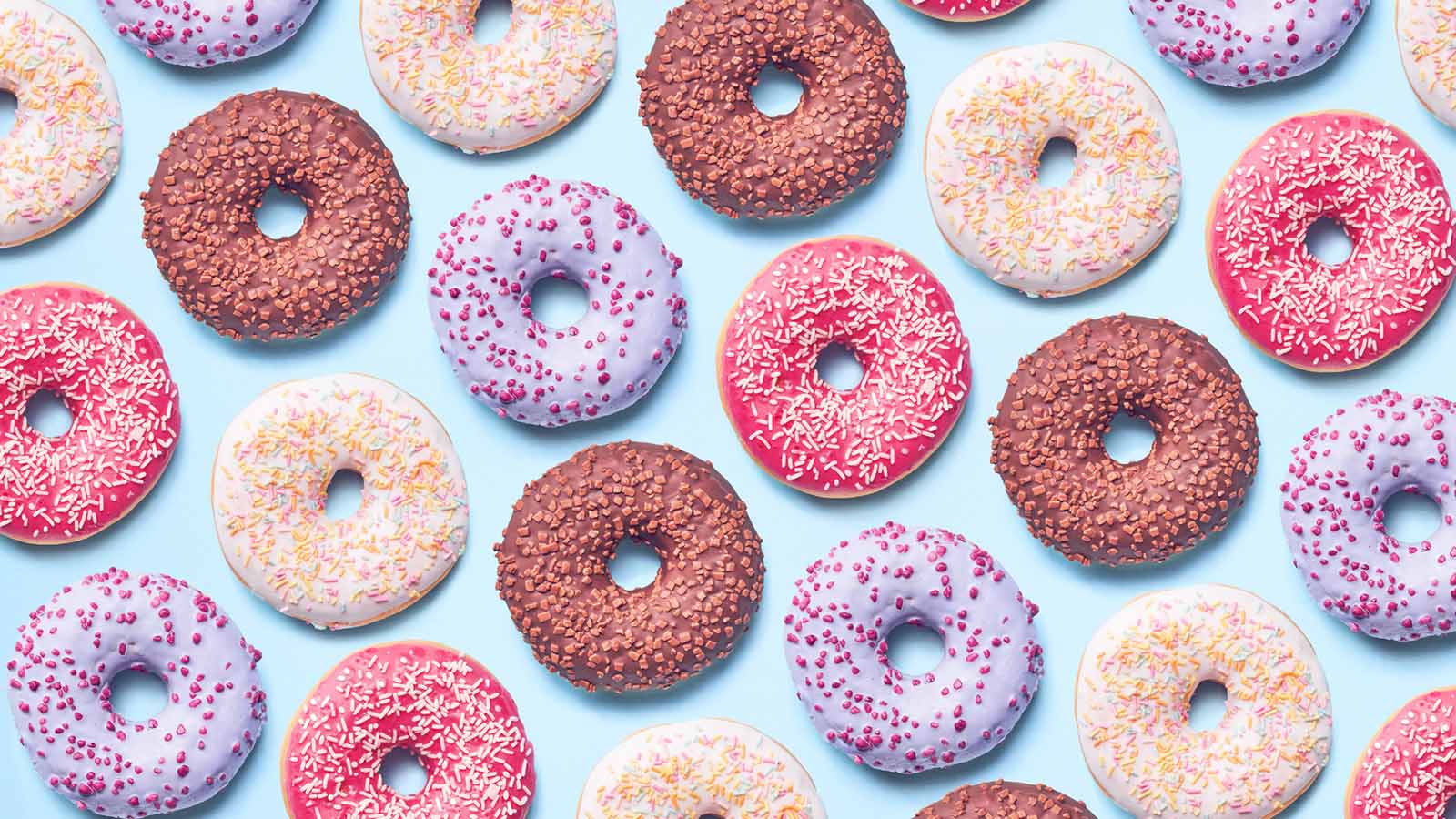 collage of colorful donuts