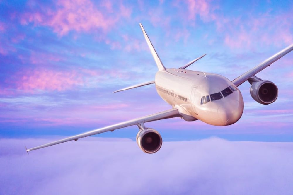 plane in the sky