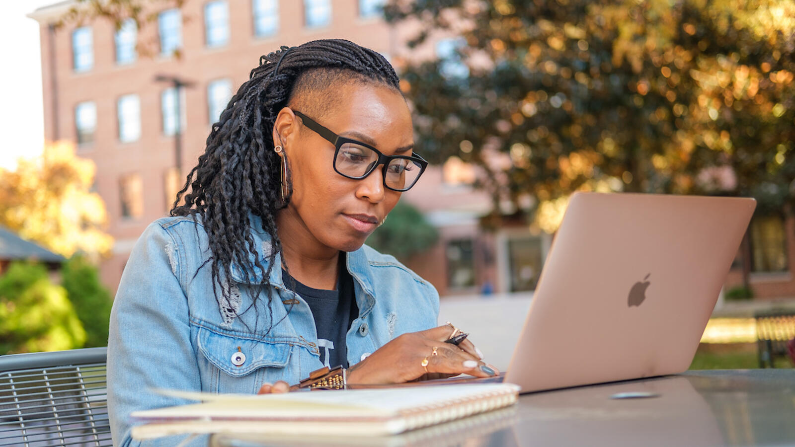 student on laptop