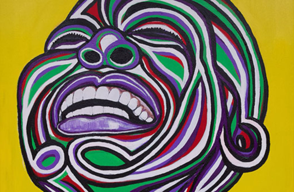 Eric Kelly Press Cover Photo of a Painting of a face.