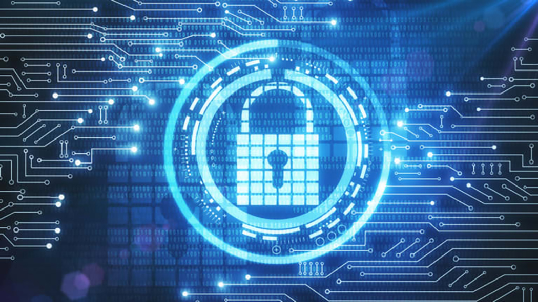 lock with cyber background
