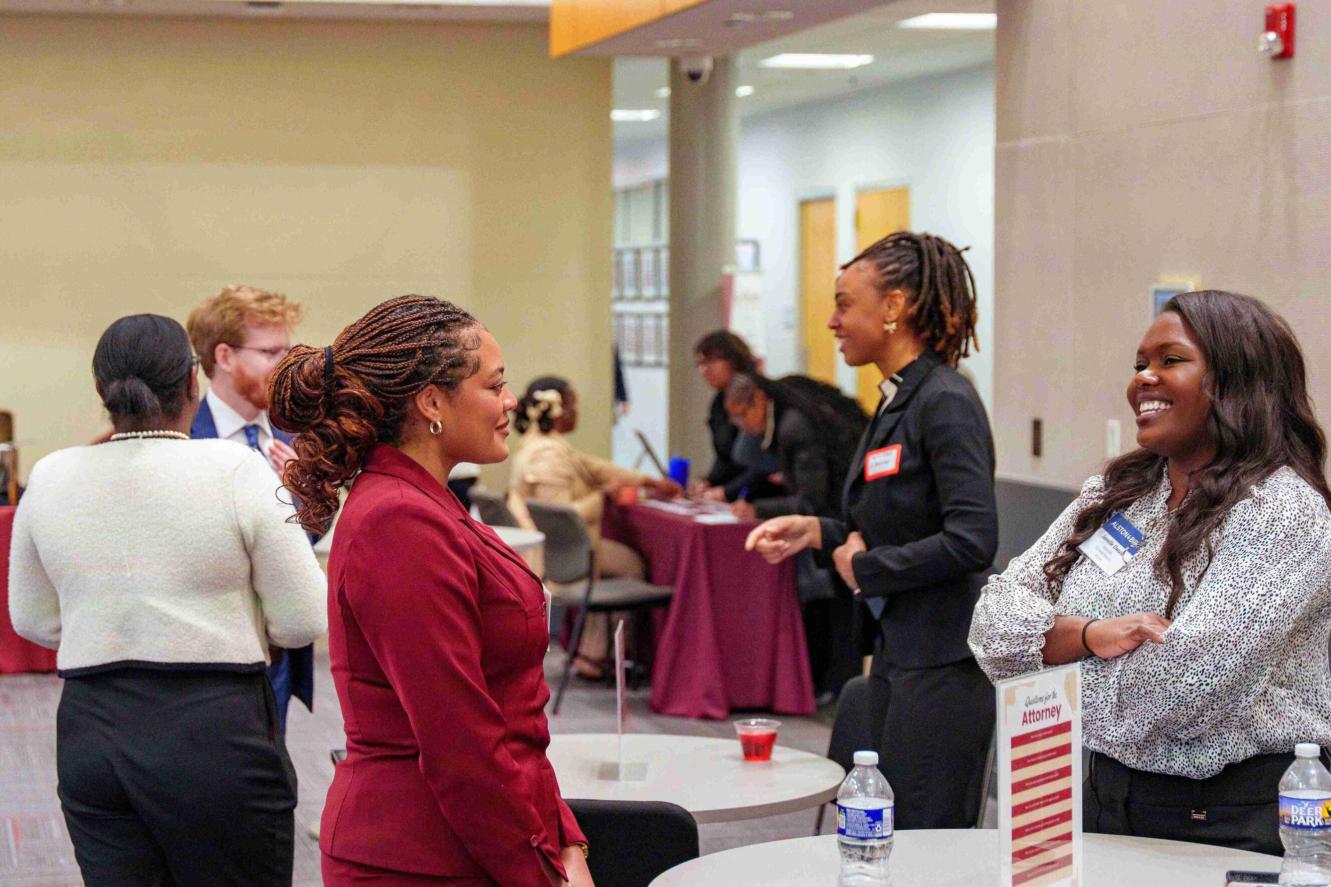 Photo of Students and interviewer