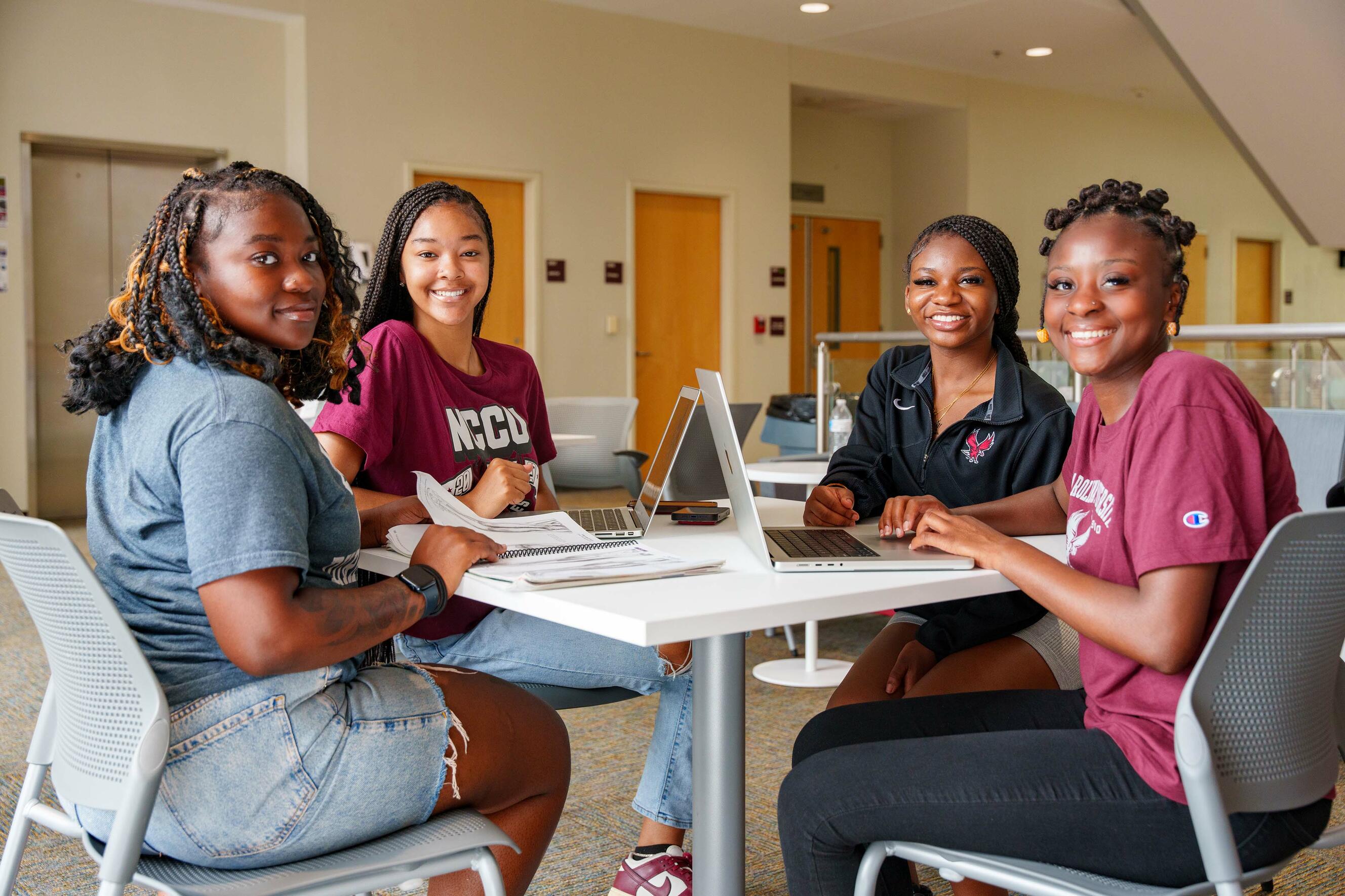 Students attending virtual meeting