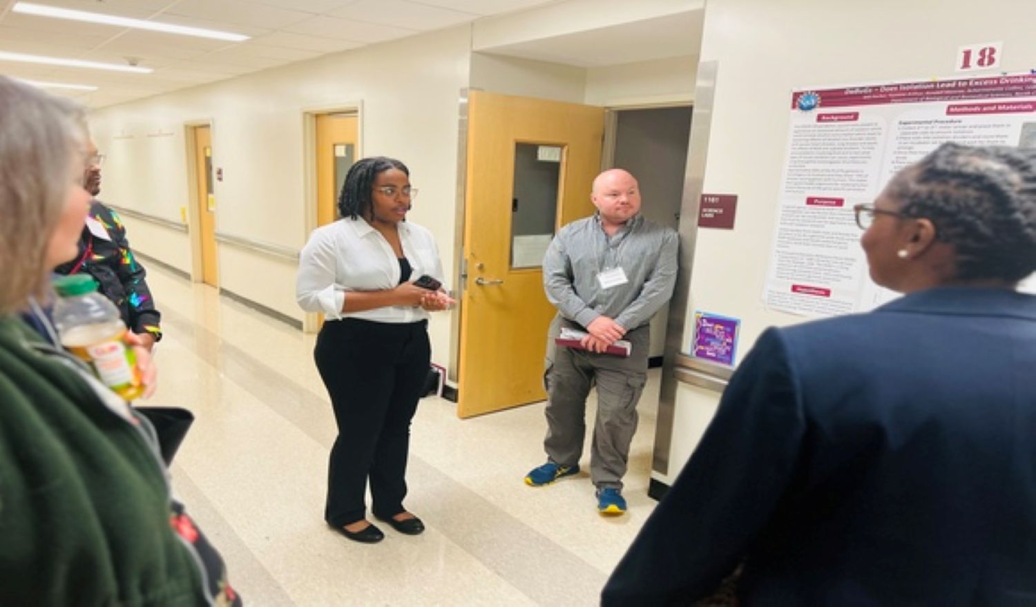 People standing in hall