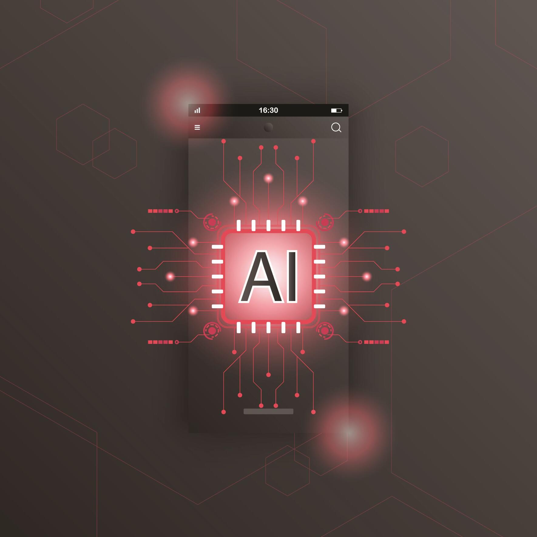 AI logo on cell phone