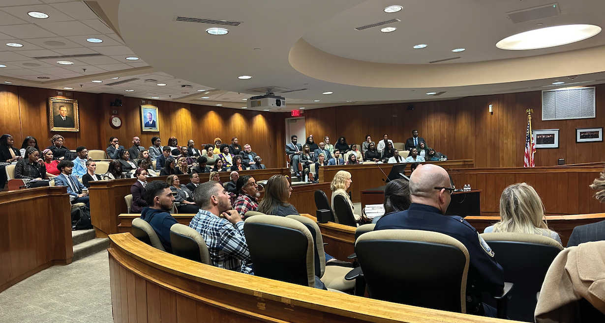 people attending court