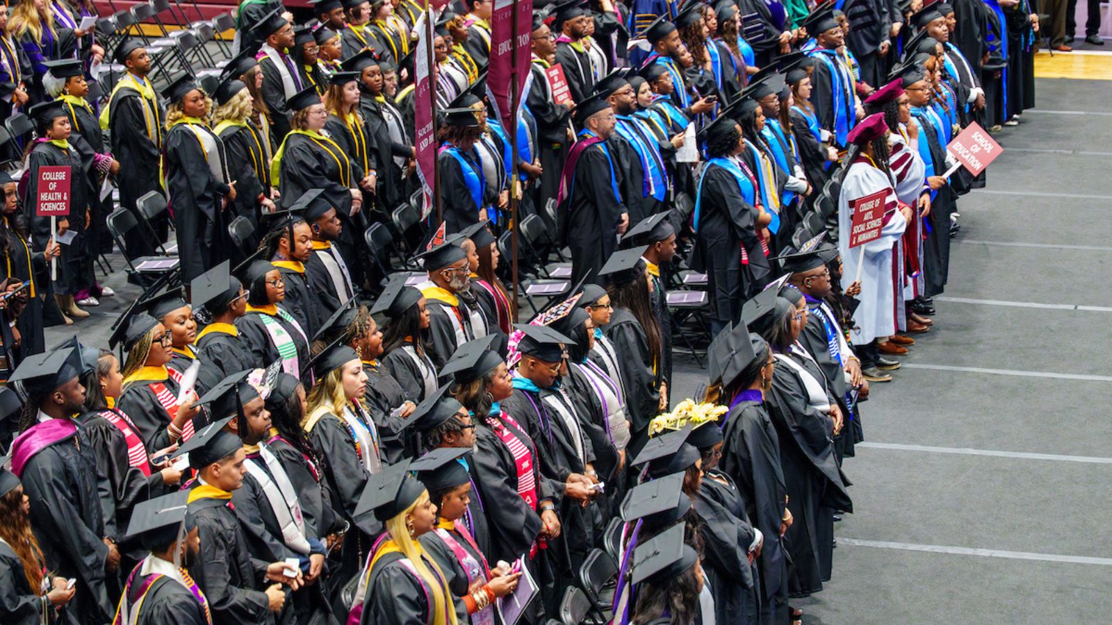 Graduate students on commencement