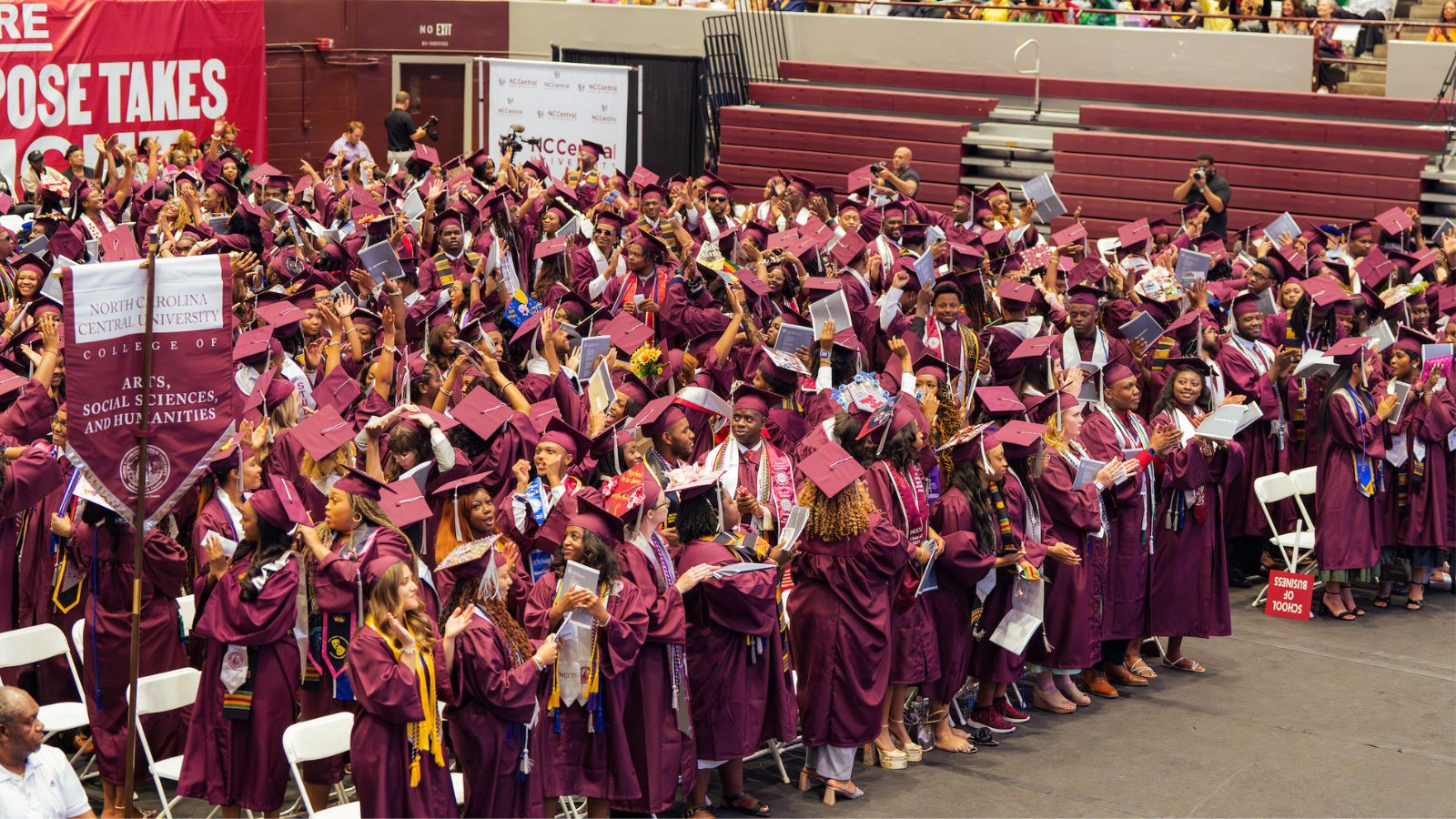 Undergraduate students on commencement