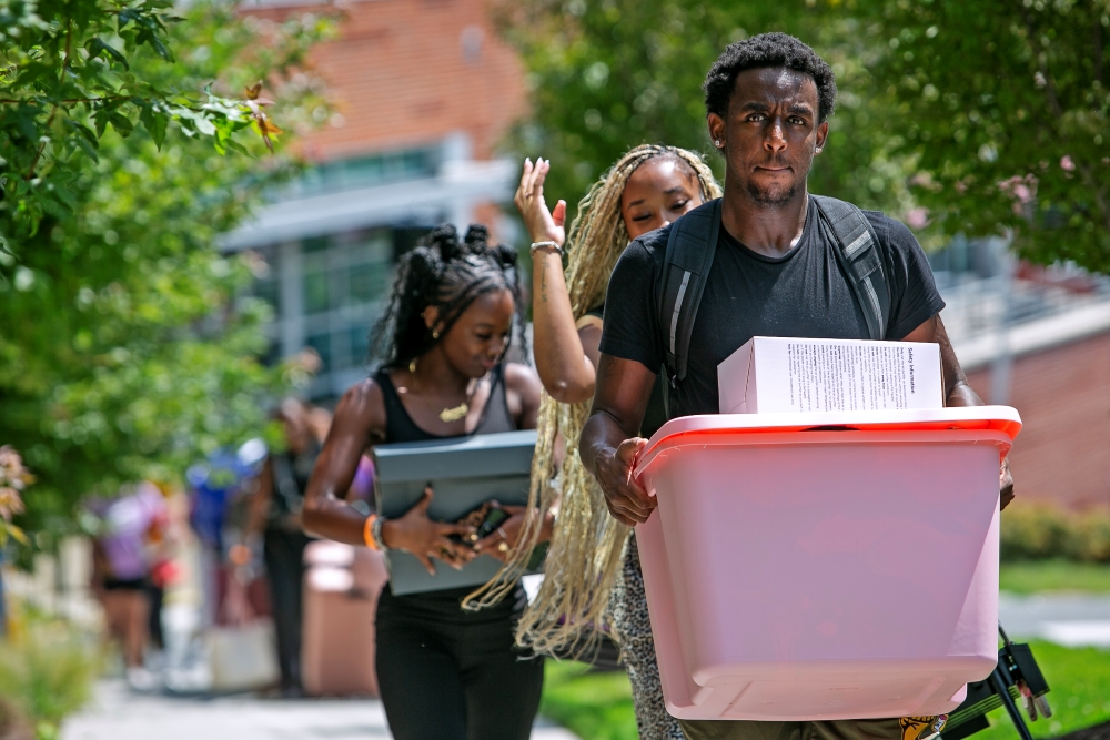 Students with Luggage