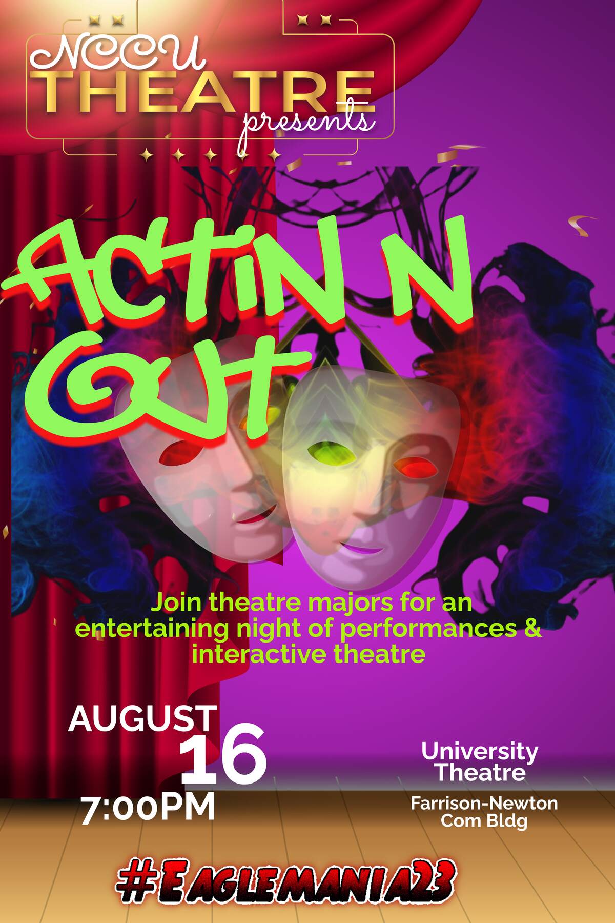 Join Theatre majors for an entertaining night of performances and interactive theatre