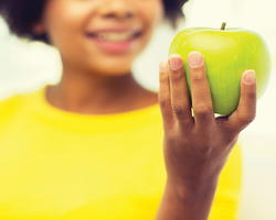 Woman with Apple