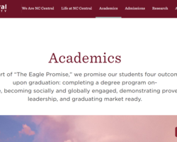 Screenshot of chatbot on nccu.edu