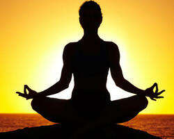 Women meditating