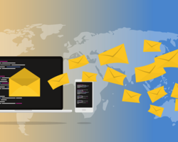 email icons with screen