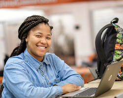 Student is attending virtual meeting