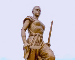 Statue of a female African warrior