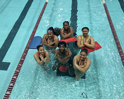 Eagles on pool
