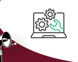 gear icon on laptop