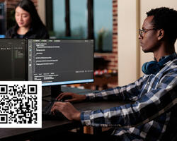 student at computer