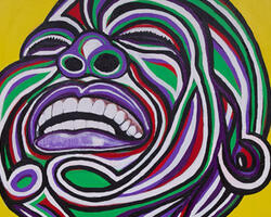 Eric Kelly Press Cover Photo of a Painting of a face.