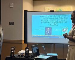 Dr. Pia Duncan and Dr. Carol Huynh presenting