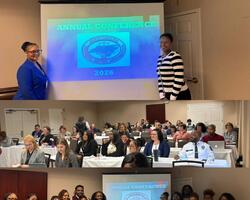 Students presenting at NCCJA