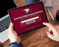 newsletter on tablet