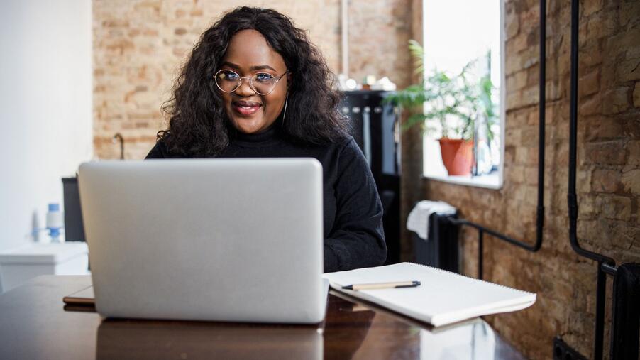 person on laptop