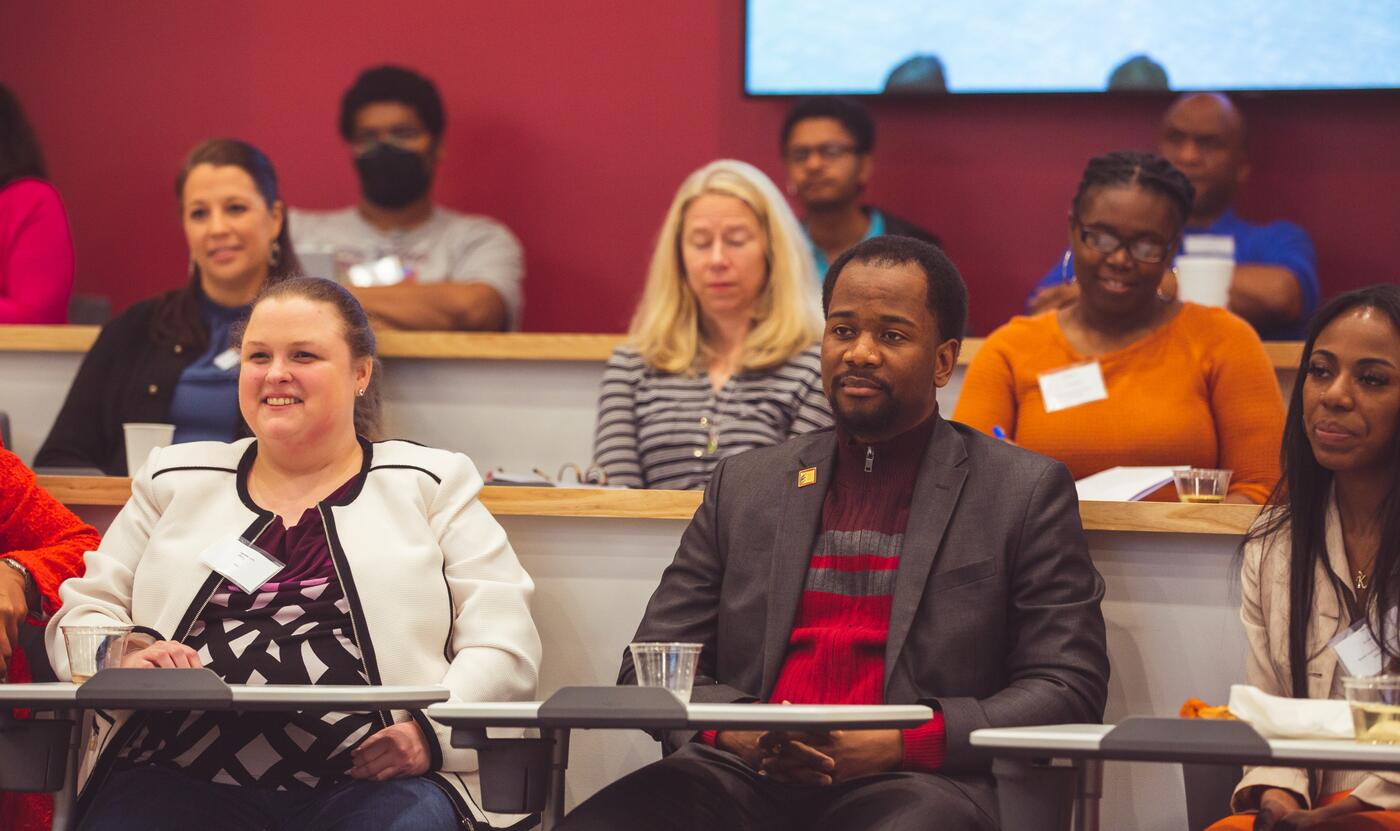 A group of people attending the event