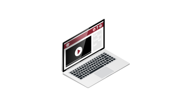 Computer with video ready to play