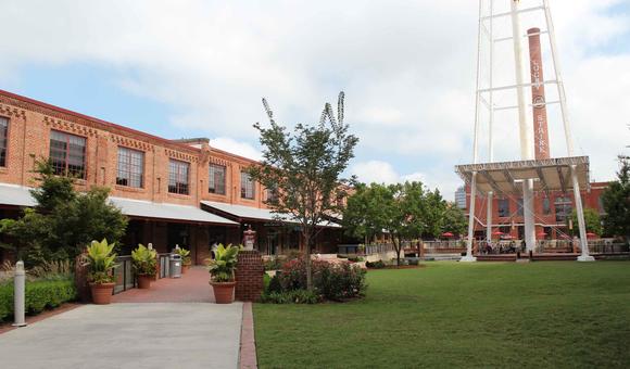 A picture of the American Tobacco campus in Durham