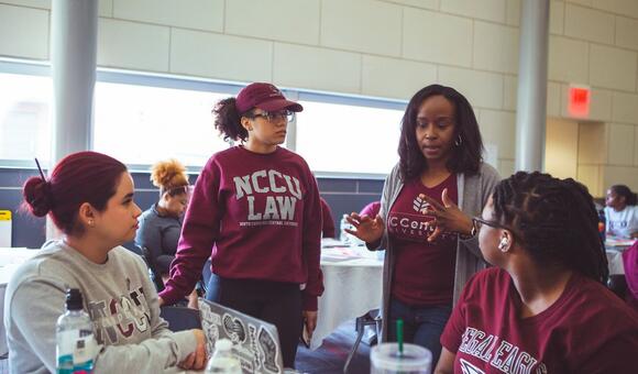students gathering