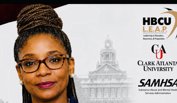 Dr. Leah Floyd with logos of institutes